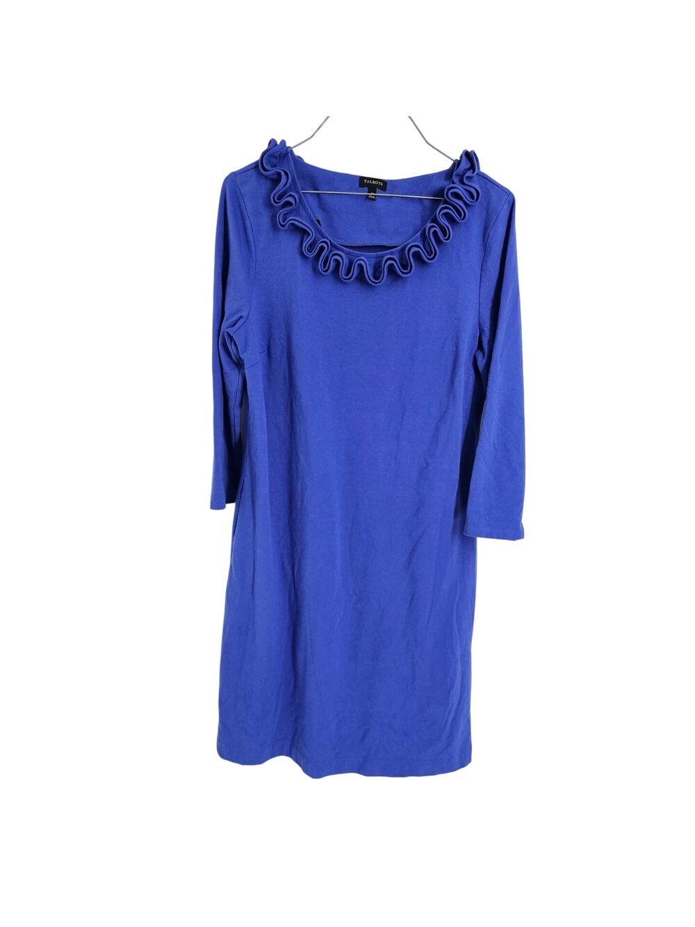 Talbots Blue 3/4 Sleeve Dress Womens Size Medium M